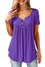 Load image into Gallery viewer, Women Summer V-Neck Short Sleeve Sexy Long Style Tops