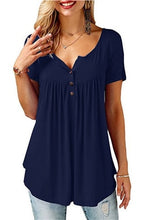 Load image into Gallery viewer, Women Summer V-Neck Short Sleeve Sexy Long Style Tops