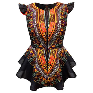 Dashiki African traditional clothes wax print sleeveless shirt women fashion