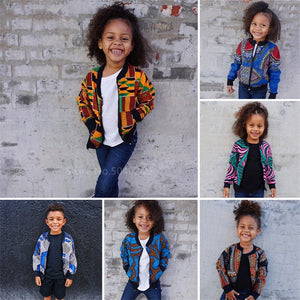 Children Afircan Clothes 2020 News Baby Girl Boy Dashiki Print Coat Fashion Clothing Ankara Kids African Dresses for Women