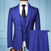 Load image into Gallery viewer, Men&#39;s Fashion Formal Business Plaids Suit