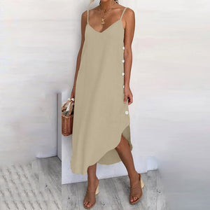 Spaghetti Straps Summer Sun Dress Women