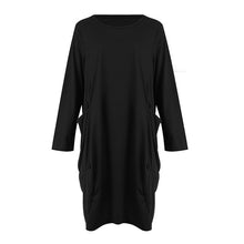 Load image into Gallery viewer, New Arrival O Neck T Shirt Dress With Pockets