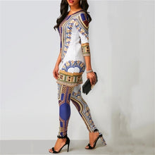 Load image into Gallery viewer, New Top Pants Suit Dashiki Print Ladies Clothes Robe African Fashion Clothing