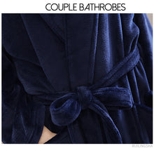 Load image into Gallery viewer, Men Winter Plaid Plus Size Long Coral Fleece Bathrobe