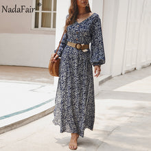 Load image into Gallery viewer, Lantern Long Sleeve Vintage Floral Maxi Summer Women Dress