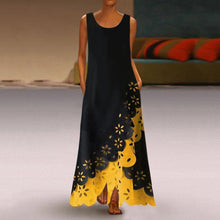 Load image into Gallery viewer, Bohemian Summer Sleeveless Print Round Neck Beach Women Dress