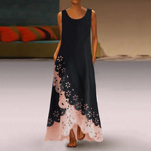 Load image into Gallery viewer, Bohemian Summer Sleeveless Print Round Neck Beach Women Dress