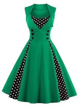 Load image into Gallery viewer, Robe Retro  Vintage Dress 50s 60s Rockabilly Summer Party Dresses Elegant Tunic Vestidos Casual