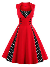 Load image into Gallery viewer, Robe Retro  Vintage Dress 50s 60s Rockabilly Summer Party Dresses Elegant Tunic Vestidos Casual