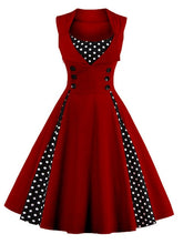 Load image into Gallery viewer, Robe Retro  Vintage Dress 50s 60s Rockabilly Summer Party Dresses Elegant Tunic Vestidos Casual