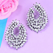 Load image into Gallery viewer, GODKI 41mm Luxury Popular Waterdrop Full Mirco Paved Cubic Zircon Naija Wedding Earring Fashion Jewelry