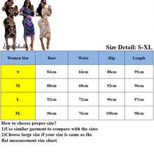 Load image into Gallery viewer, Women Casual O-neck Print Long Sleeve Bodycon Party Long Dress Ladies Sexy Striped Clubwear Dresses
