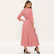 Load image into Gallery viewer, Sexy Polka Dot V Neck Split Party Dress
