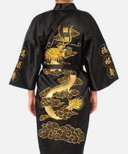 Load image into Gallery viewer, Gorgeous Chinese Men&#39;s Satin Silk Embroidery Kimono Bath Robe