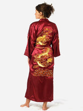 Load image into Gallery viewer, Gorgeous Chinese Men&#39;s Satin Silk Embroidery Kimono Bath Robe
