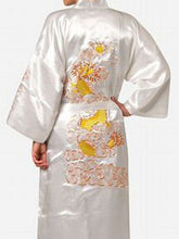 Load image into Gallery viewer, Gorgeous Chinese Men&#39;s Satin Silk Embroidery Kimono Bath Robe