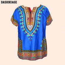 Load image into Gallery viewer, Unisex Cotton Dashiki Mens Women African T-Shirt Top Traditional Tribal Ethnic Succunct Hippie Top