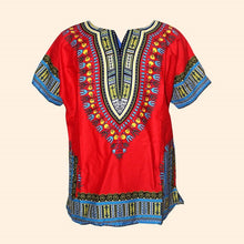 Load image into Gallery viewer, Unisex Cotton Dashiki Mens Women African T-Shirt Top Traditional Tribal Ethnic Succunct Hippie Top