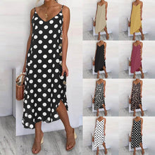 Load image into Gallery viewer, Straps Casual V neck Sleeveless Women Summer Dress