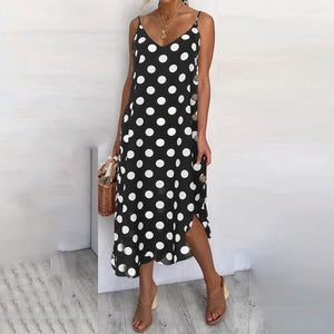 Straps Casual V neck Sleeveless Women Summer Dress