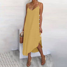 Load image into Gallery viewer, Straps Casual V neck Sleeveless Women Summer Dress