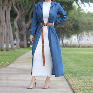 Muslim Plain Thick Bodycon Slim Dress Stretch Long Maxi Kaftan Women Pencil Robe Dress Islamic Dubai Arab Jilbab Sheath Dress