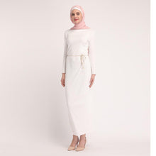 Load image into Gallery viewer, Muslim Plain Thick Bodycon Slim Dress Stretch Long Maxi Kaftan Women Pencil Robe Dress Islamic Dubai Arab Jilbab Sheath Dress