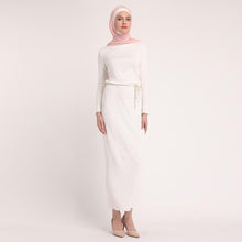 Load image into Gallery viewer, Muslim Plain Thick Bodycon Slim Dress Stretch Long Maxi Kaftan Women Pencil Robe Dress Islamic Dubai Arab Jilbab Sheath Dress