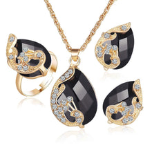 Load image into Gallery viewer, Fashion black jewelry sets For Women Necklace Earrings