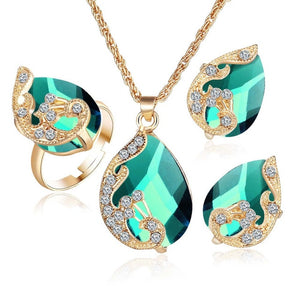 Fashion black jewelry sets For Women Necklace Earrings