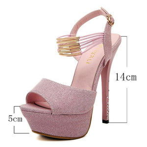 women's shoes high heels platform heel sandals sexy peep toes in heels