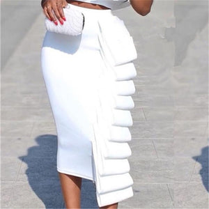 Women Pencil Skirt High Waist Slim Mini Solid Modest Classy Hip Elegant Fashion