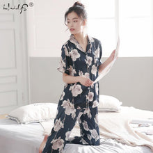 Load image into Gallery viewer, Unisex Silk Soft Long sleeve Sleepwear Sets for Men and Women Beautiful