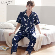 Load image into Gallery viewer, Unisex Silk Soft Long sleeve Sleepwear Sets for Men and Women Beautiful