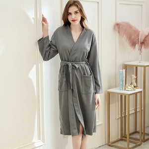 Kimono Sexy Men Summer Waffle Bathrobe and Lounge Wear