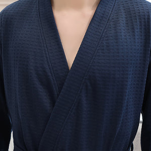 Kimono Sexy Men Summer Waffle Bathrobe and Lounge Wear