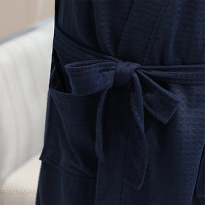 Kimono Sexy Men Summer Waffle Bathrobe and Lounge Wear