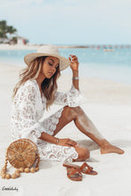 Load image into Gallery viewer, Bikini Cover Up Floral Lace Hollow Crochet Beachwear for women Beautiful