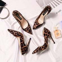Load image into Gallery viewer, Hand Made Luxury Women High Heels 6-10CM Animal Print Pointed Toe  Shoe