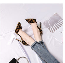 Load image into Gallery viewer, Hand Made Luxury Women High Heels 6-10CM Animal Print Pointed Toe  Shoe