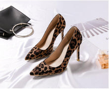 Load image into Gallery viewer, Hand Made Luxury Women High Heels 6-10CM Animal Print Pointed Toe  Shoe