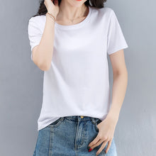 Load image into Gallery viewer, Womens Cotton T Shirts Half Sleeve Autumn O-Neck Striped Female T-Shirt Women Casual Basic Tops