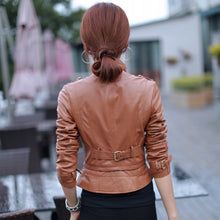 Load image into Gallery viewer, Gorgeous Sheepskin Genuine Leather Women Casual Motorcycle Sexy Slim Jacket