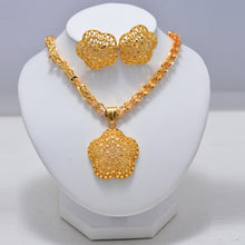 Load image into Gallery viewer, Jewelry Sets for Women Gold Color Ethiopian Pendant Necklaces Earrings Middle Eastern Arab African Wedding Jewelry