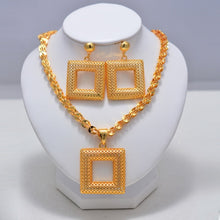 Load image into Gallery viewer, Jewelry Sets for Women Gold Color Ethiopian Pendant Necklaces Earrings Middle Eastern Arab African Wedding Jewelry