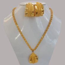 Load image into Gallery viewer, Jewelry Sets for Women Gold Color Ethiopian Pendant Necklaces Earrings Middle Eastern Arab African Wedding Jewelry