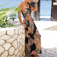 Load image into Gallery viewer, Summer Beach Sexy Bandeau Holiday Off Shoulder Long Maxi Dresses