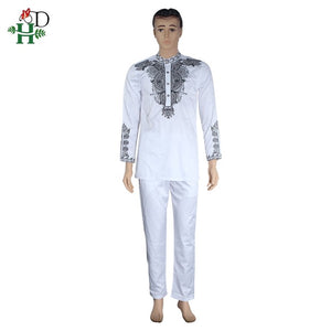 Dashiki mens top pant set 2 pieces outfit set African men clothes 2019 riche african clothing for men dashiki shirt with trouser