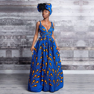 Summer African Dresses for Women 2020 News Fashion Robe Long Dress Floral Print Bazin Vestidos Dashiki Party African Clothes